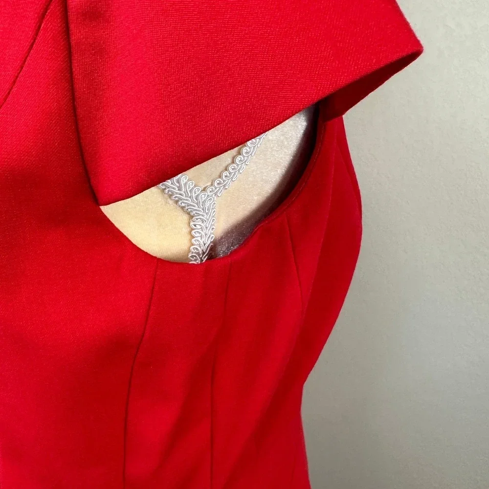 Brooks Brothers Sheath Dress Womens 8P‎ Red Wool Blend Classic Chic Business